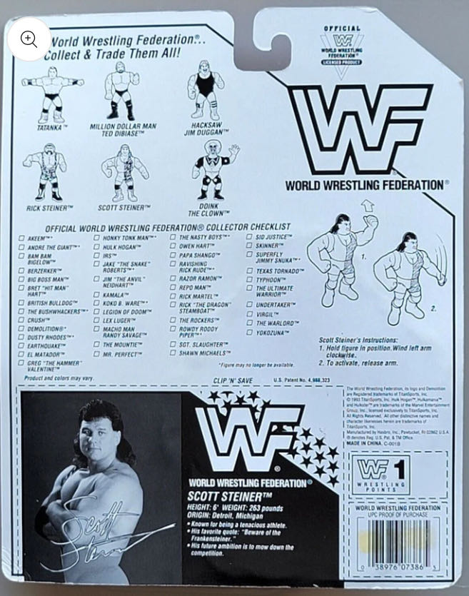 Hasbro Series #9 - WWF Hasbro (Scott Steiner) action figure collectible - Main Image 2