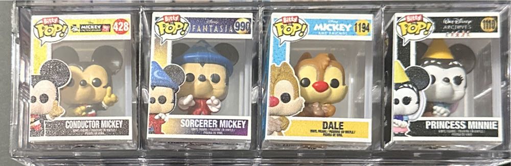 Funko Bitty Pop! Disney Mini Collectible Toys Sorcerer Mickey Mouse Dale Princess Minnie Mouse & Mystery Chase Figure Styles May Vary 4-pack  action figure collectible [Barcode 889698713214] - Main Image 2