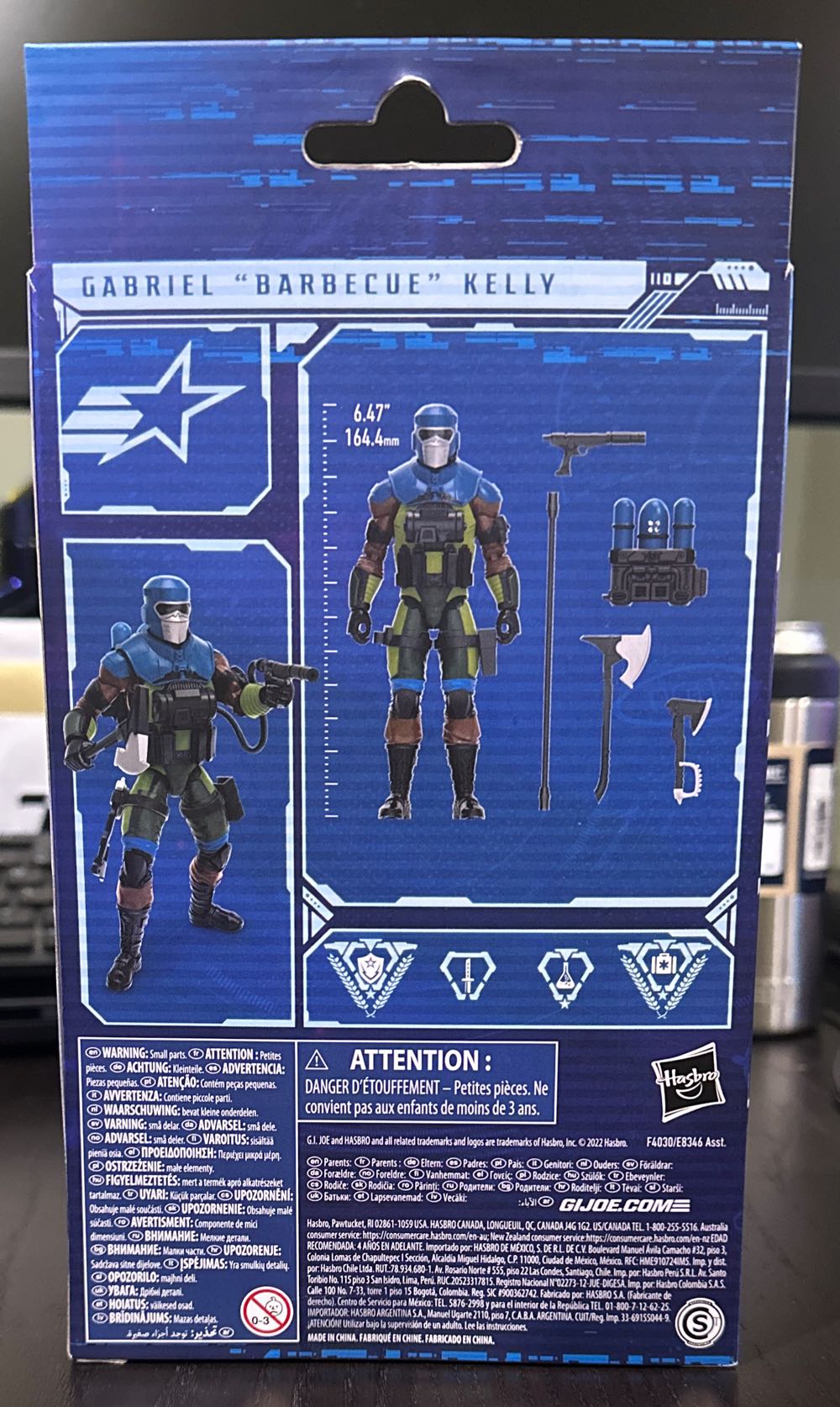 #58 Gabriel “Barbecue” Kelly - Hasbro (G.I. Joe - Classified Series) action figure collectible [Barcode 5010993982752] - Main Image 3