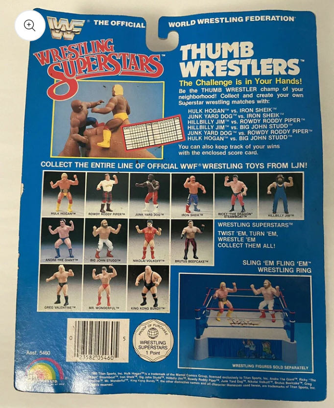 Thumb Wrestlers - LJN Toys Ltd. (Hulk Hogan) action figure collectible - Main Image 2