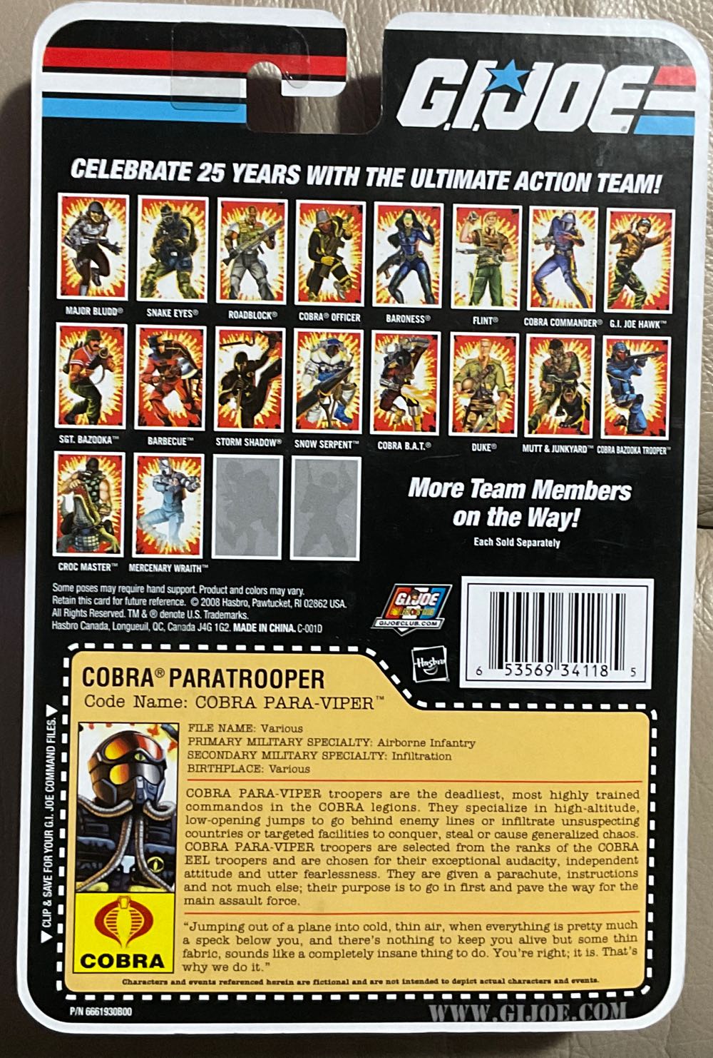 G.I. Joe 25th - Cobra Paratrooper - Hasbro (G.I. Joe (25th)) action figure collectible - Main Image 2