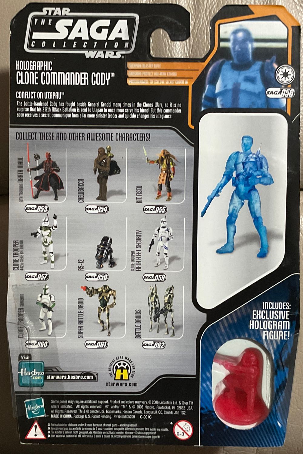 Saga Collection - #56 - Holographic Clone Commander Cody - Hasbro (Revenge Of The Sith) action figure collectible - Main Image 2