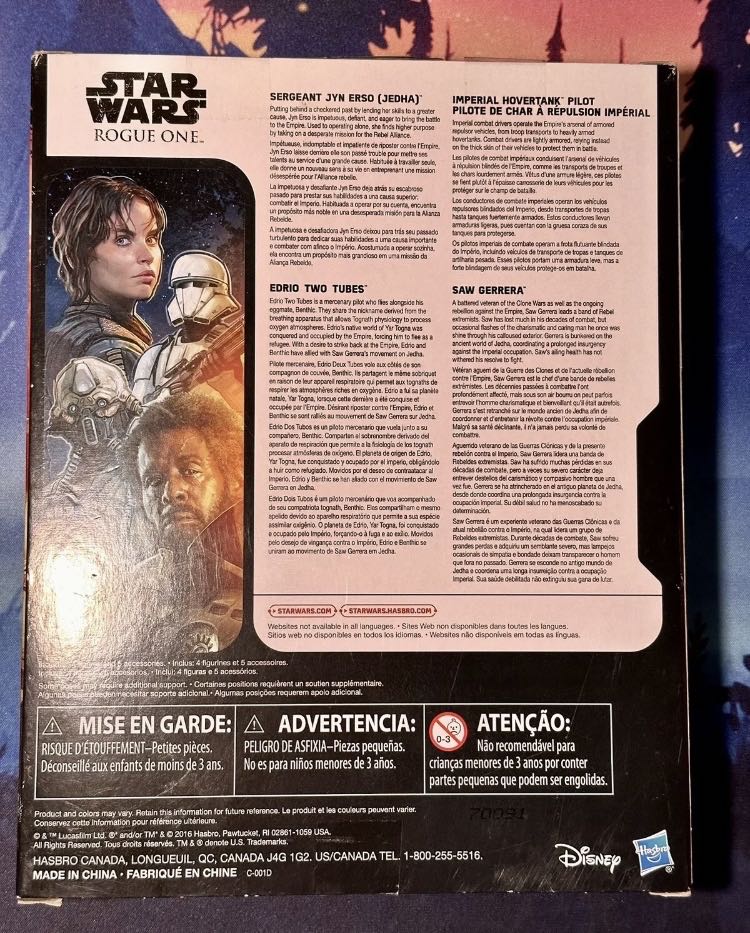 Jedha Revolt [Sergeant Jyn Erso (Jedha), Edrio Two Tubes, Imperial Hovertank Pilot & Saw Gerrera) RO Multipack - Hasbro (Rogue One: A Star Wars Story) action figure collectible - Main Image 2