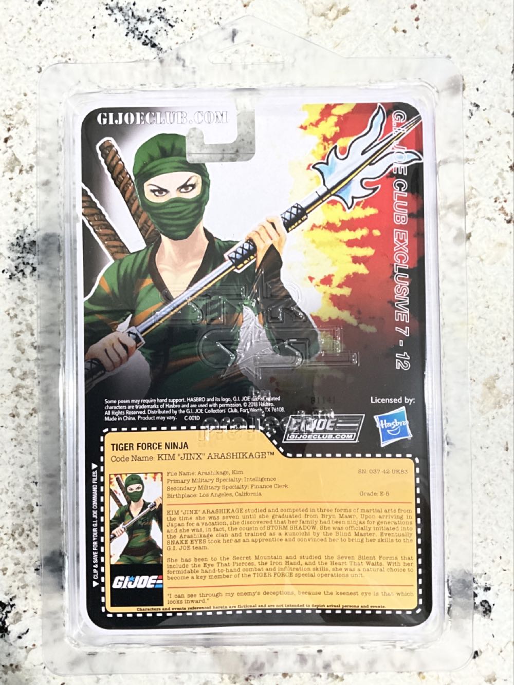 Kim “Jinx” Arashikage  (G.i. Joe Collector’s Club Exclusive) action figure collectible - Main Image 2