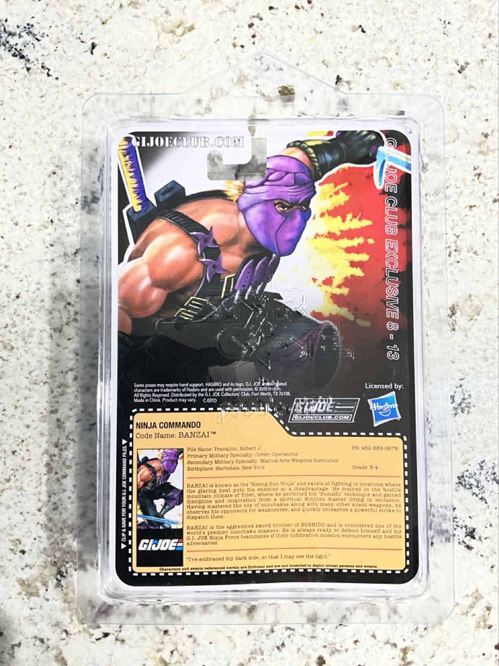 Banzai  (G.i. Joe Collector’s Club Exclusive) action figure collectible - Main Image 2