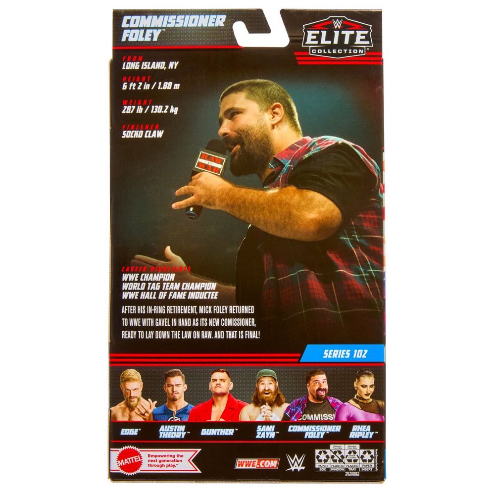 Mick Foley (Commissioner Foley) - WWE Mattel (WWE Elite Series 102 (2023)) action figure collectible - Main Image 4