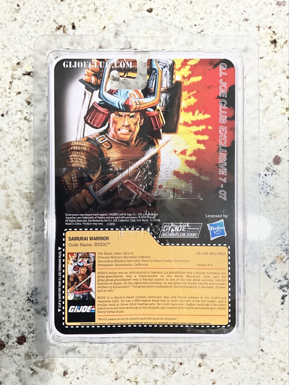 Budo  (G.i. Joe Collector’s Club Exclusive) action figure collectible - Main Image 2