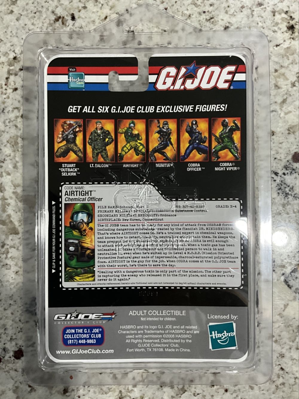 GI Joe CC 2008 DTC - Airtight  (G.i. Joe Collector’s Club Exclusive) action figure collectible - Main Image 2