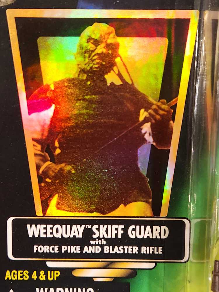 Weequay Skiff Guard With Force Pike And Blaster Rifle - Hasbro (Star Wars The Power Of The Force (Green Card)) action figure collectible [Barcode 076281697079] - Main Image 4