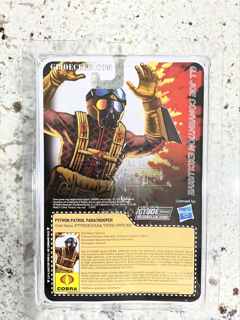 Python Para-Viper Officer - GIJoeCon Exclusive  (G.i. Joe Collector’s Club Exclusive) action figure collectible - Main Image 2