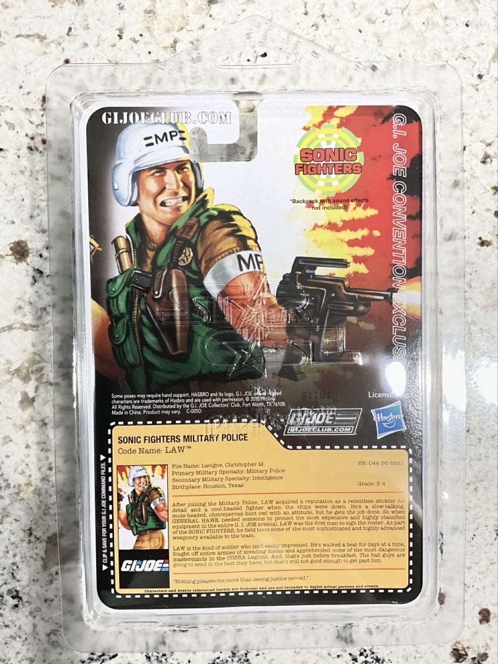 Law - GIJoeCon Exclusive Signed  (G.i. Joe Collector’s Club Exclusive) action figure collectible - Main Image 2