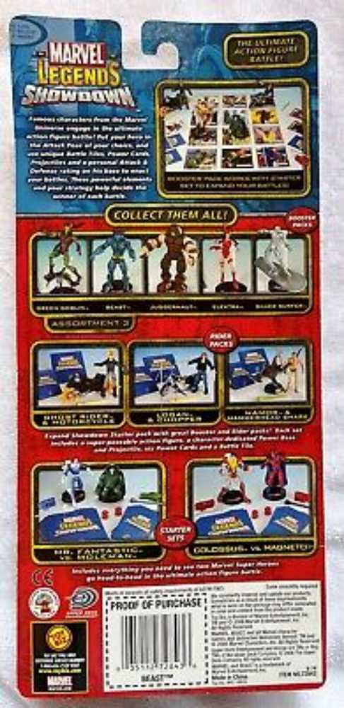 Toybiz Marvel Legends Showdown Booster Pack Moc X Men Beast (Grey Variant)  action figure collectible [Barcode 035112728436] - Main Image 2