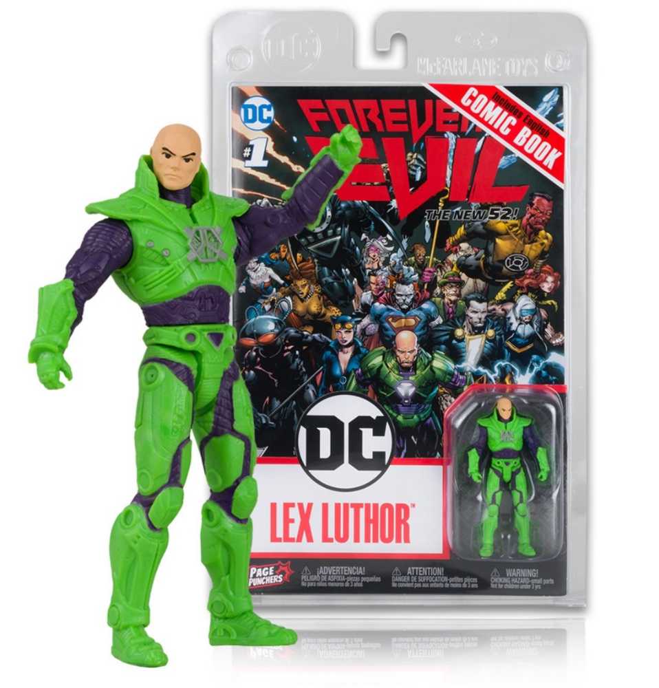 DC Page Punchers (3”) - Lex Luthor - McFarlane Toys (DC Direct) action figure collectible [Barcode 787926158533] - Main Image 3