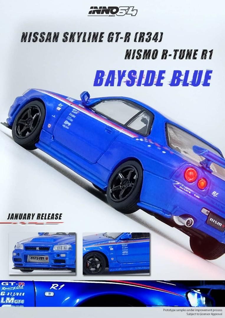 Nissan Skyline GT-R R34 Nismo R-Tune - INNO64 action figure collectible [Barcode 9588826263638] - Main Image 3