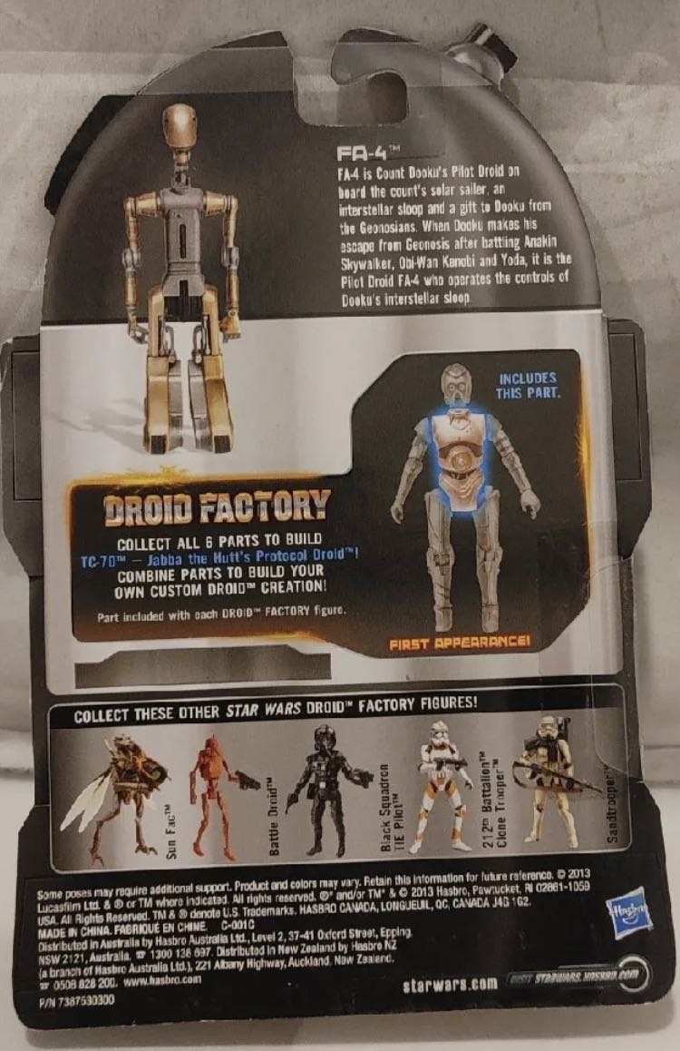 FA-4 (Count Dooku’s Pilot Droid) LC [2] Build A Droid - Hasbro (Star Wars Episode II Attack of the Clones) action figure collectible - Main Image 2
