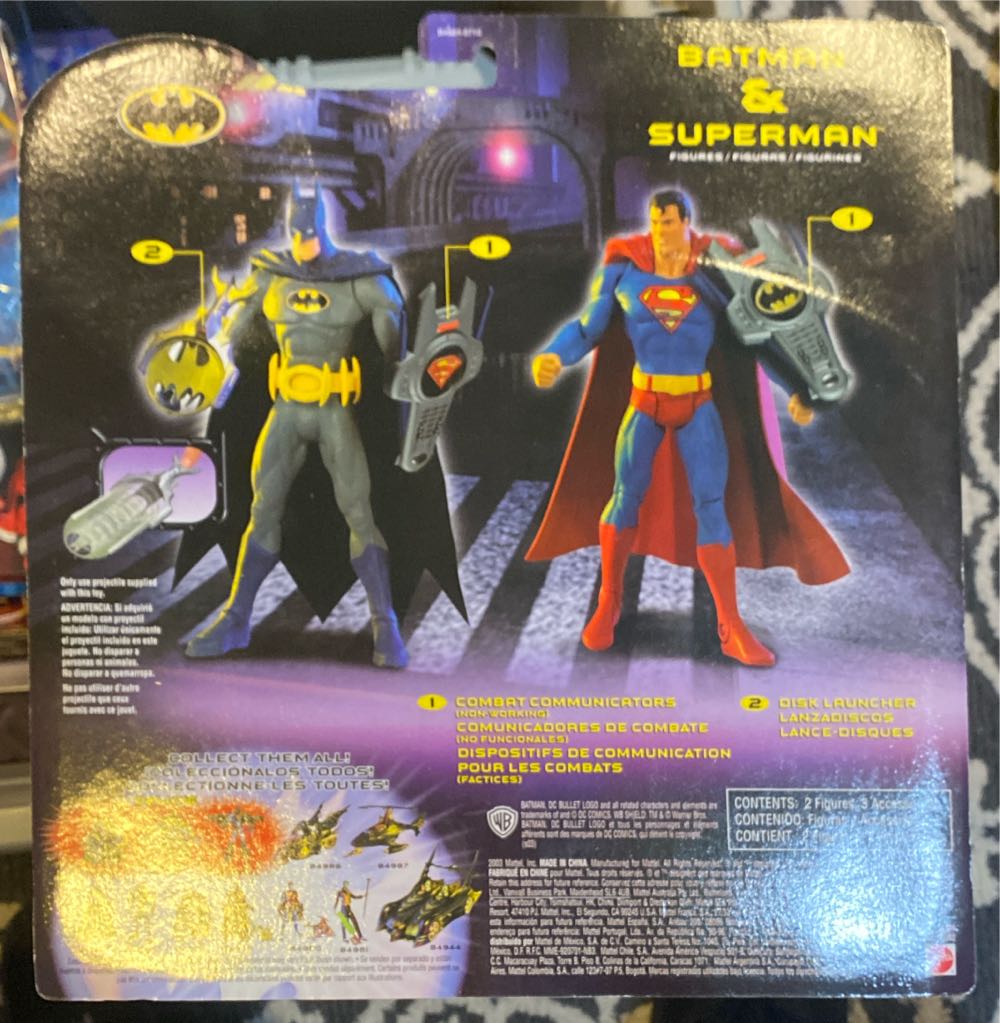 Batman & Superman 2 Pack: Superman - Mattel (Batman (Mattel)) action figure collectible [Barcode 027084038712] - Main Image 2