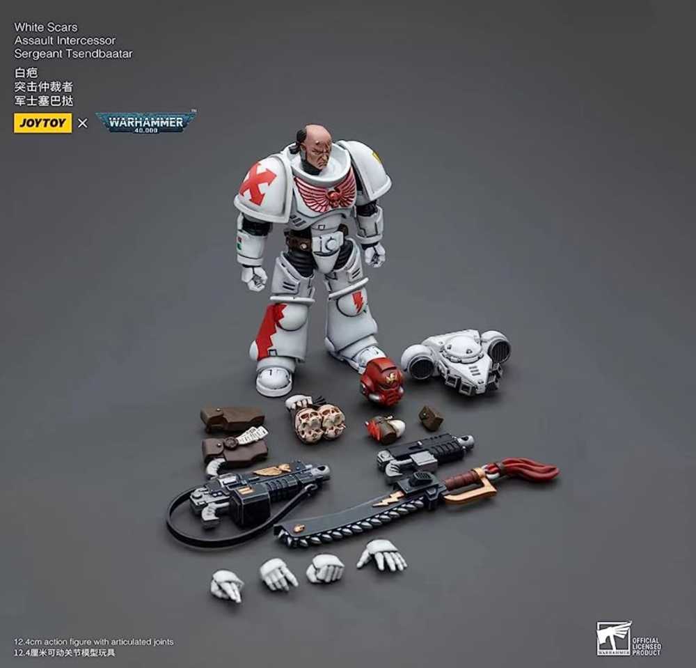 Joy Toy Warhammer 40k White Scars Assault Intercessor Tsendbaatar - Joy Toy (Warhammer 40,000) action figure collectible [Barcode 6973130373815] - Main Image 4