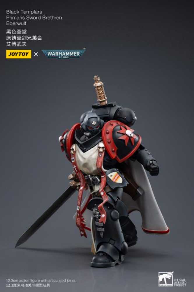 Joytoy Warhammer 40k : Black Templars Primaris Sword Brethren Eberwulf  action figure collectible [Barcode 6973130376502] - Main Image 2