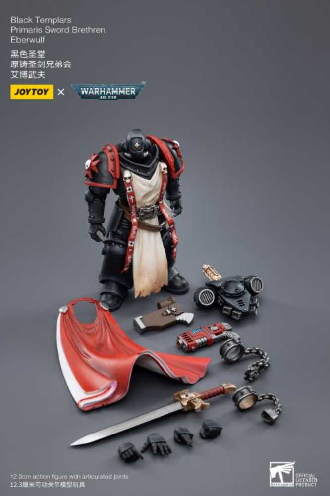 Joytoy Warhammer 40k : Black Templars Primaris Sword Brethren Eberwulf  action figure collectible [Barcode 6973130376502] - Main Image 4