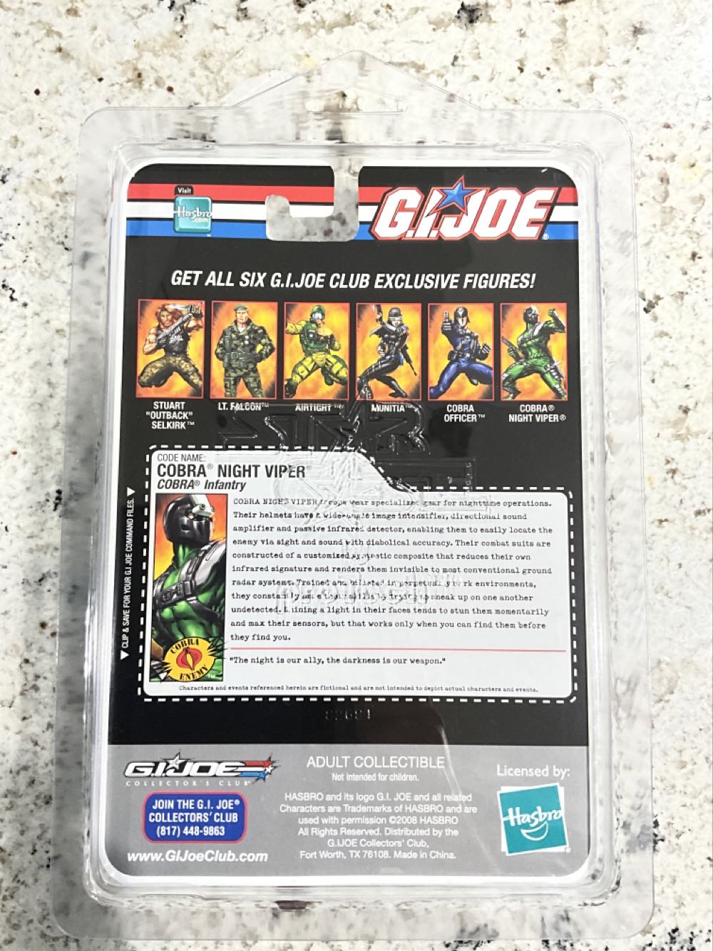 GI Joe CC 2008 DTC - Night Viper  (G.i. Joe Collector’s Club Exclusive) action figure collectible - Main Image 2