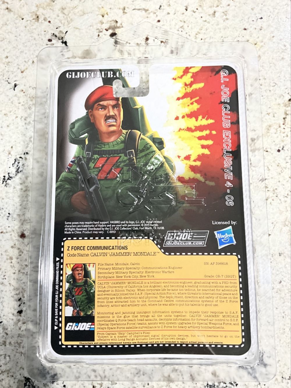 Calvin “Jammer” Mondale  (G.i. Joe Collector’s Club Exclusive) action figure collectible - Main Image 2