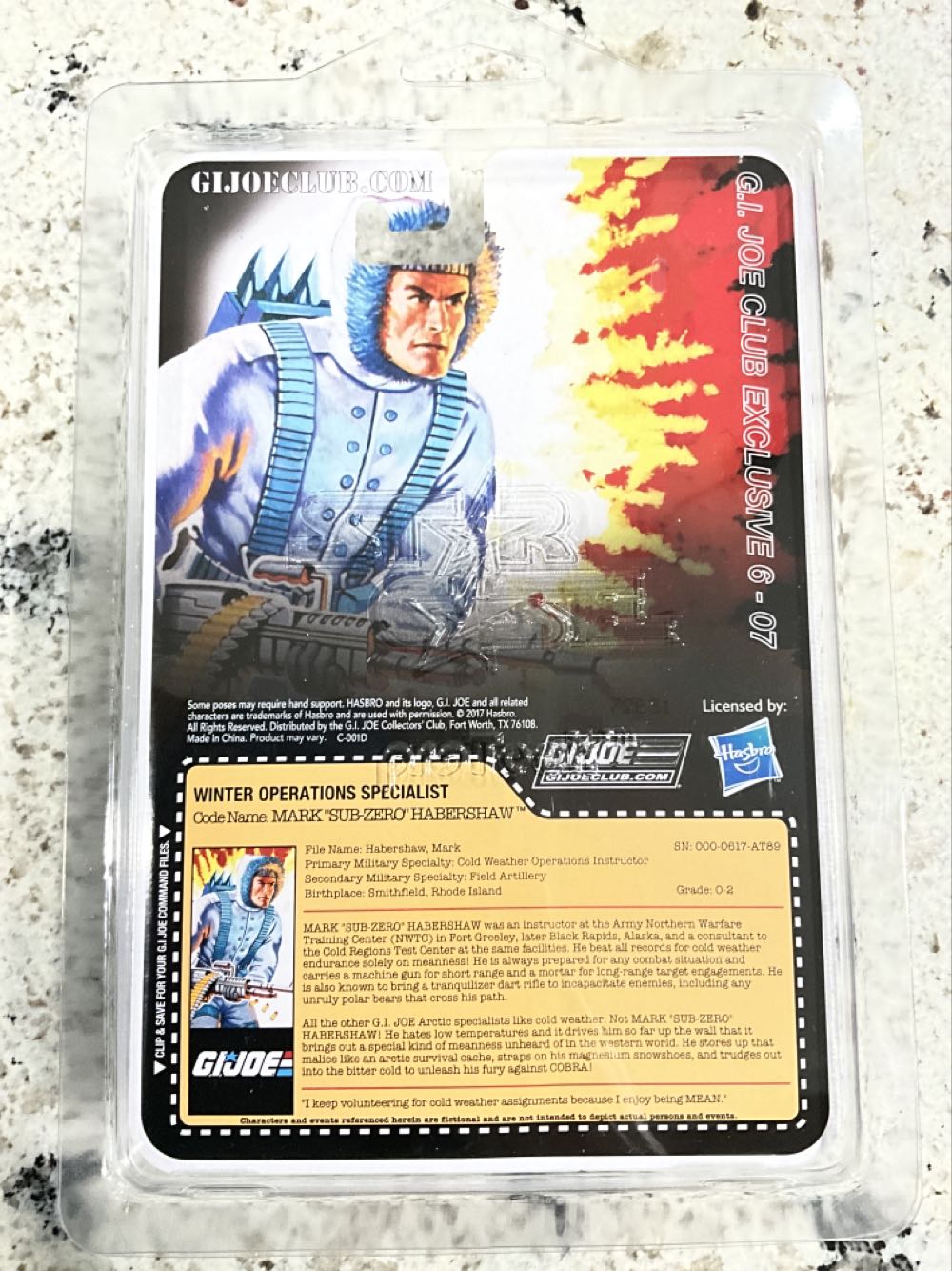 Mark “Sub-Zero” Habershaw  (G.i. Joe Collector’s Club Exclusive) action figure collectible - Main Image 2