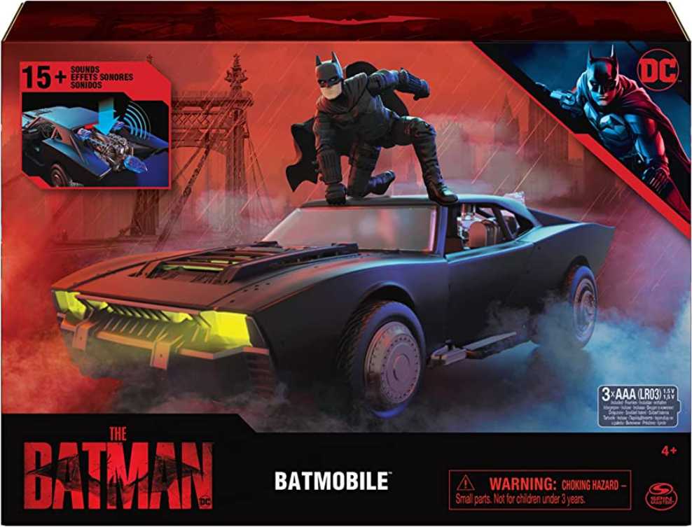 Batmobile With 4” Batman Figure Lights And Sounds - Spin Master (The Batman (2022)) action figure collectible [Barcode 778988382905] - Main Image 2