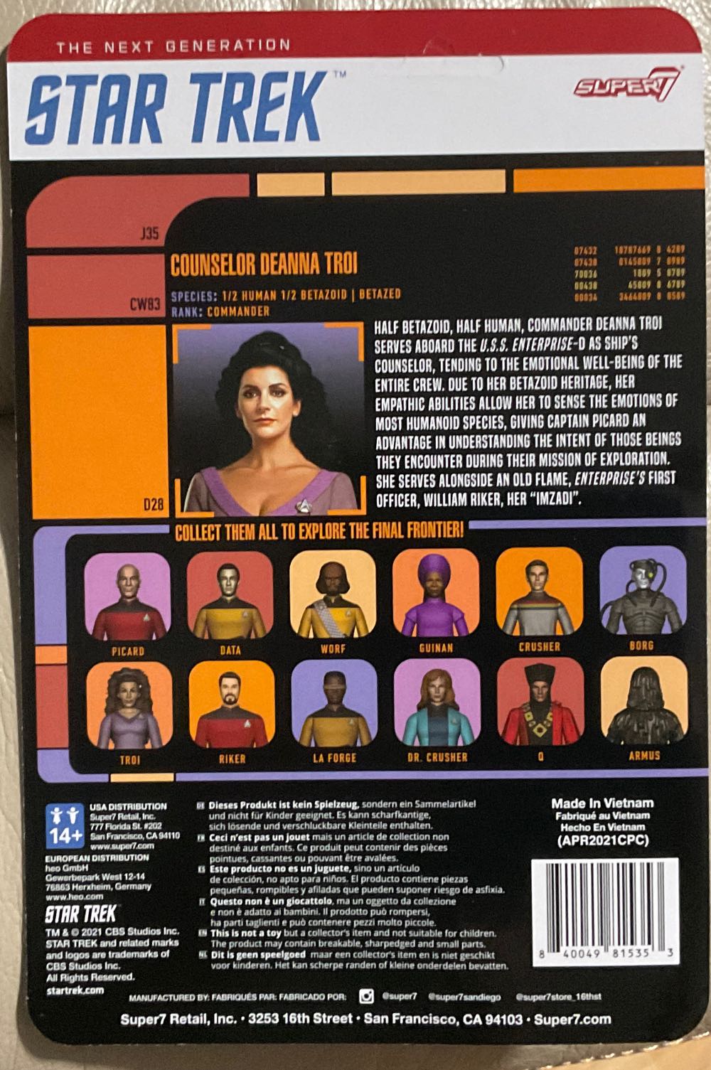 Star Trek: The Next Generation (Super7) - Troi - Super7 (Star Trek: The Next Generation) action figure collectible - Main Image 2