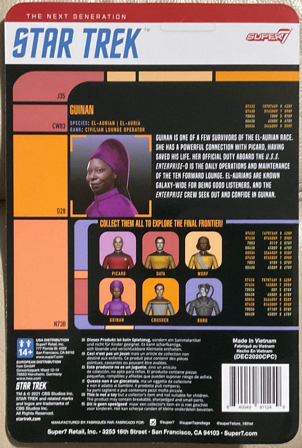 Star Trek: The Next Generation (Super7) - Guinan - Super7 (Star Trek: The Next Generation) action figure collectible - Main Image 2
