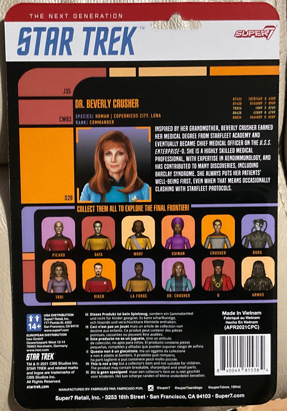 Star Trek: The Next Generation (Super7) - Dr. Crusher - Super7 (Star Trek: The Next Generation) action figure collectible - Main Image 2