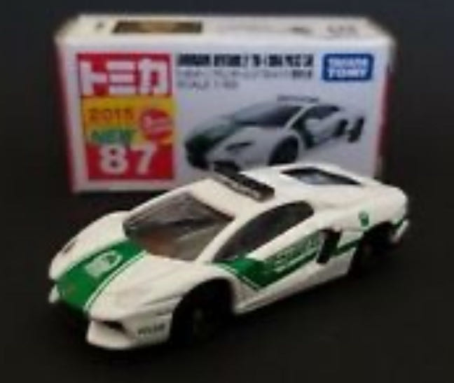 Takara Tomy Tomica Lamborghini Aventador LP 700-4 Dubai Police Car No. 87 - Tomica action figure collectible [Barcode 4904810801023] - Main Image 2