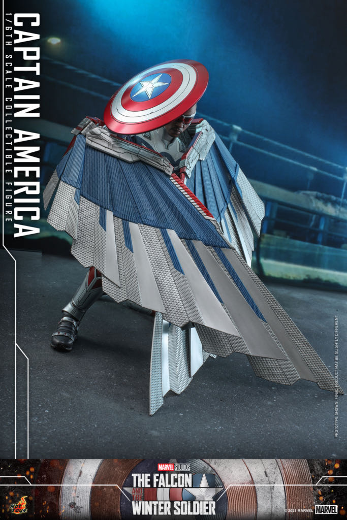 Hot Toys The Falcon Captain America - Hot Toys (The Falcon and the Winter Soldier) action figure collectible [Barcode 4895228607829] - Main Image 4
