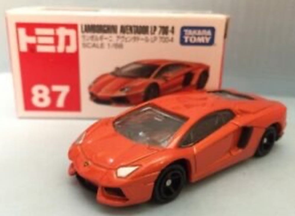 Takara Tomy Tomica Lamborghini Aventador LP 700-4 Orange No. 87 - Tomica action figure collectible [Barcode 4904810439103] - Main Image 2