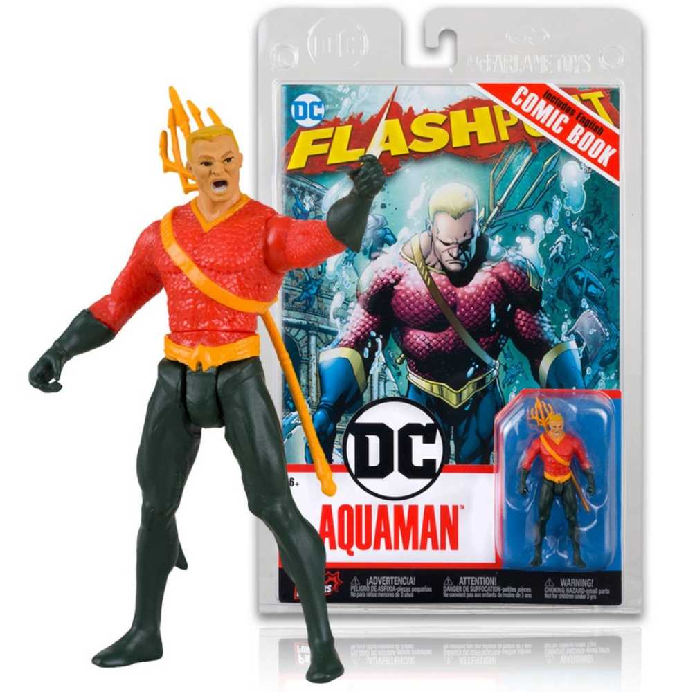Flashpoint Aquaman - McFarlane (DC Direct Page Punchers 3.75”) action figure collectible [Barcode 787926158526] - Main Image 4