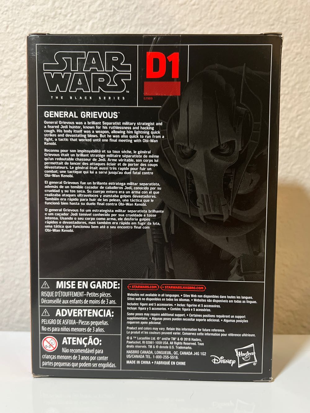 D1 General Grievous - Disney / Hasbro (Star Wars: The Black Series) action figure collectible - Main Image 2