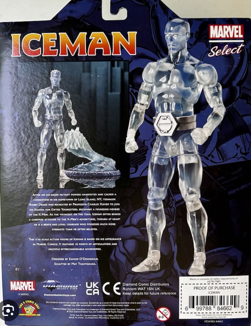 Iceman - Marvel Select - Diamond Select Toys (Marvel Select) action figure collectible [Barcode 699788846629] - Main Image 2
