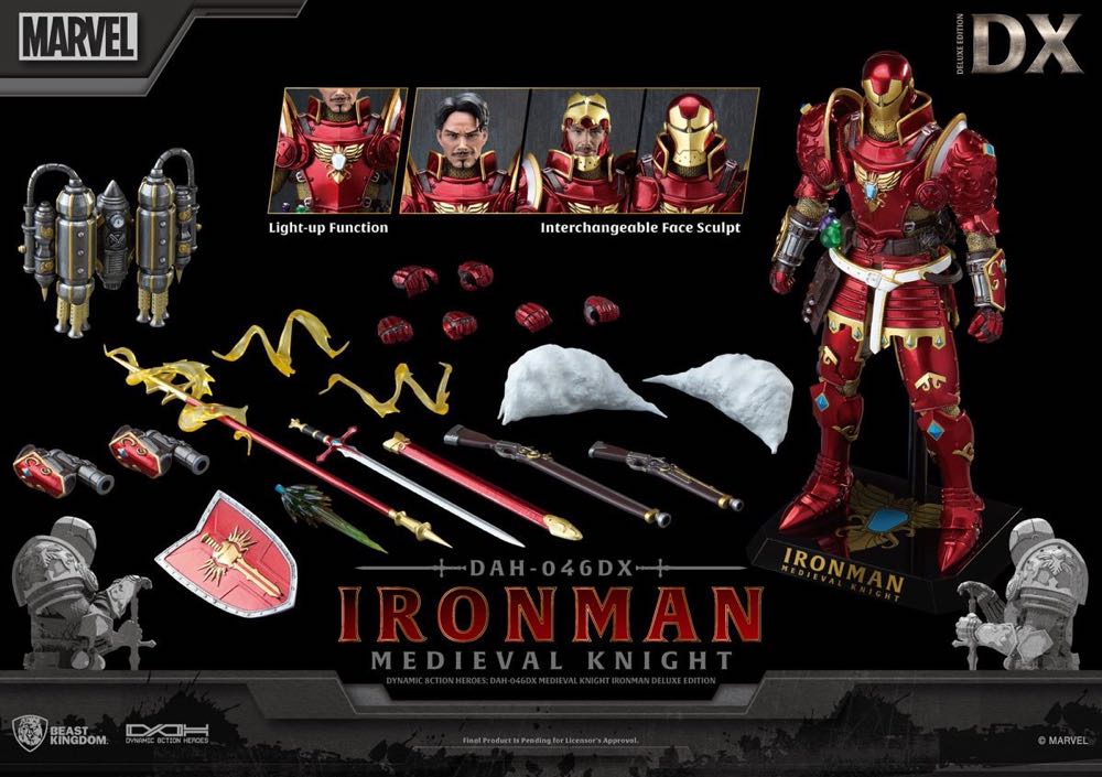 Marvel Comics Medieval Knight Iron Man Deluxe - Beast Kingdom (Iron Man) action figure collectible [Barcode 4711061159922] - Main Image 3