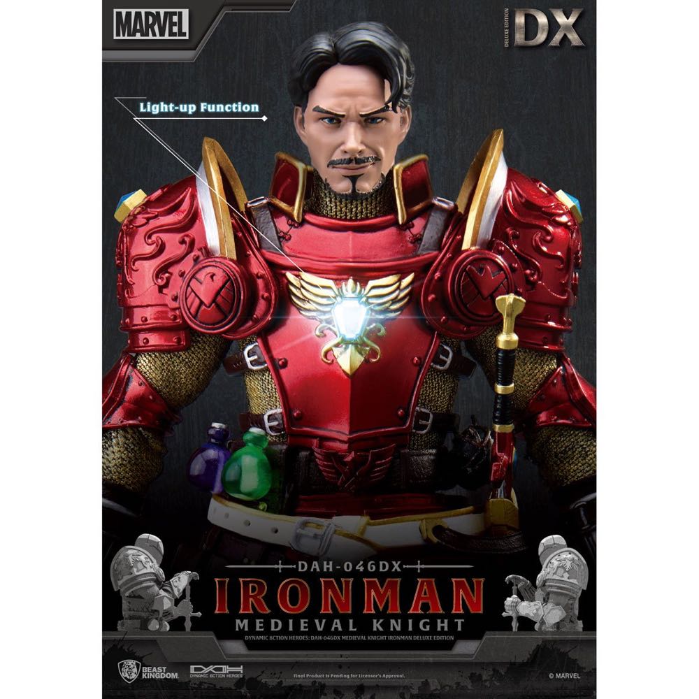 Marvel Comics Medieval Knight Iron Man Deluxe - Beast Kingdom (Iron Man) action figure collectible [Barcode 4711061159922] - Main Image 4