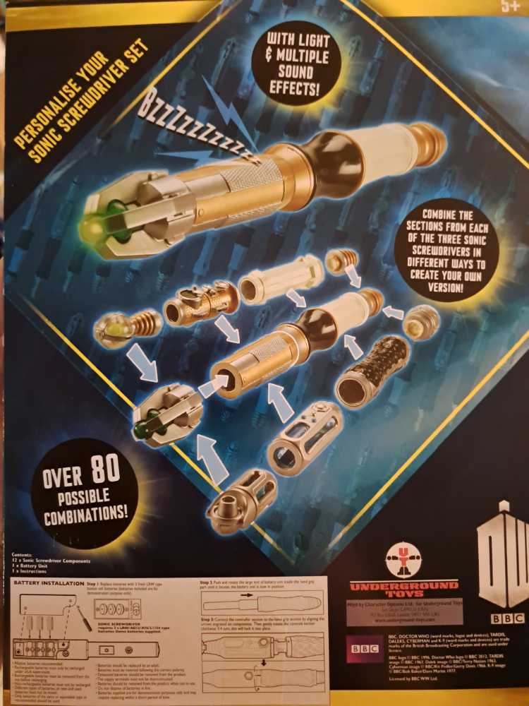 Doctor Who Personalize Your Sonic Screwdriver Set New ✨ - Underground Toys action figure collectible [Barcode 882041006865] - Main Image 2