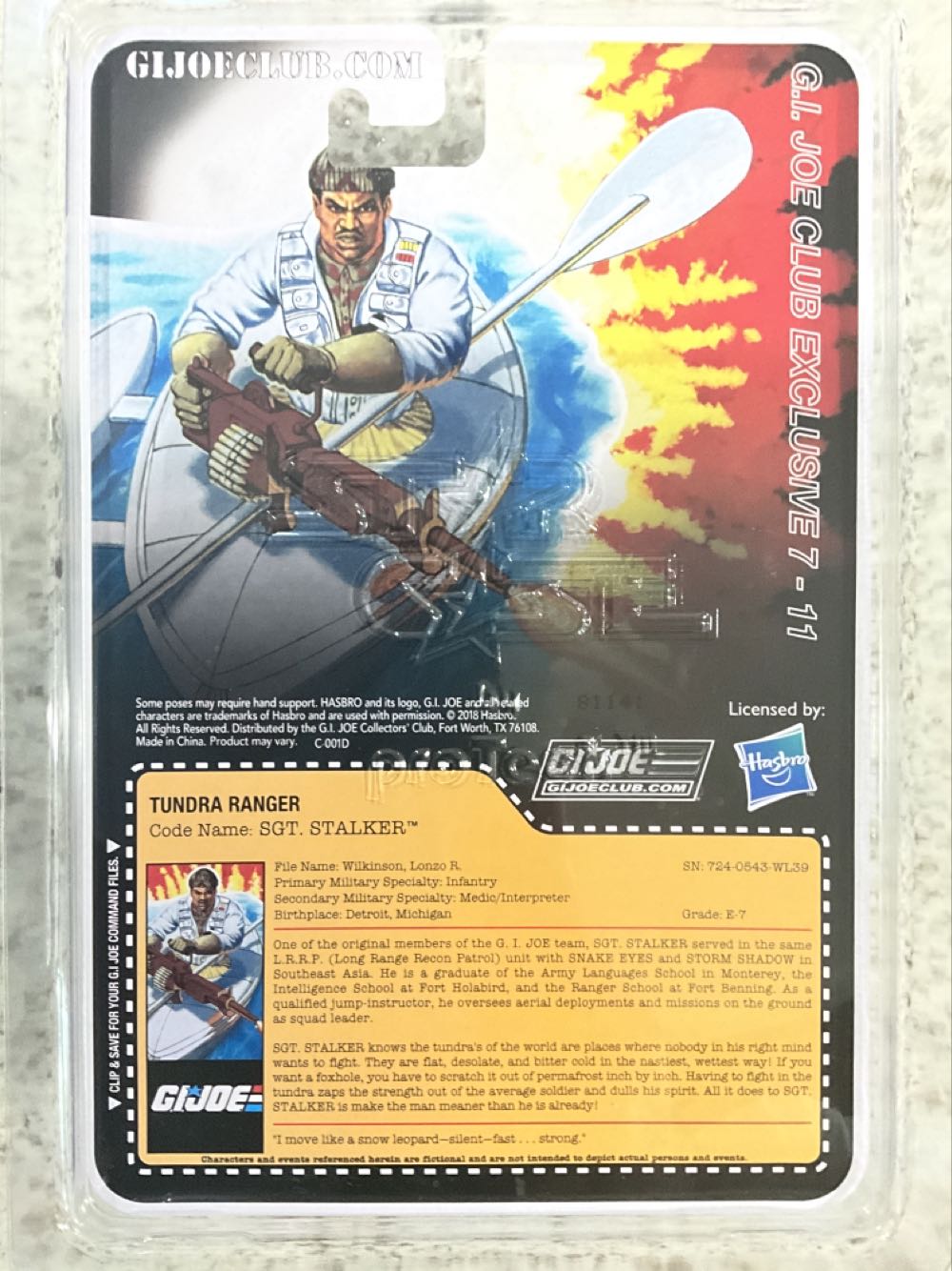 SGT. Stalker  (G.i. Joe Collector’s Club Exclusive) action figure collectible - Main Image 2