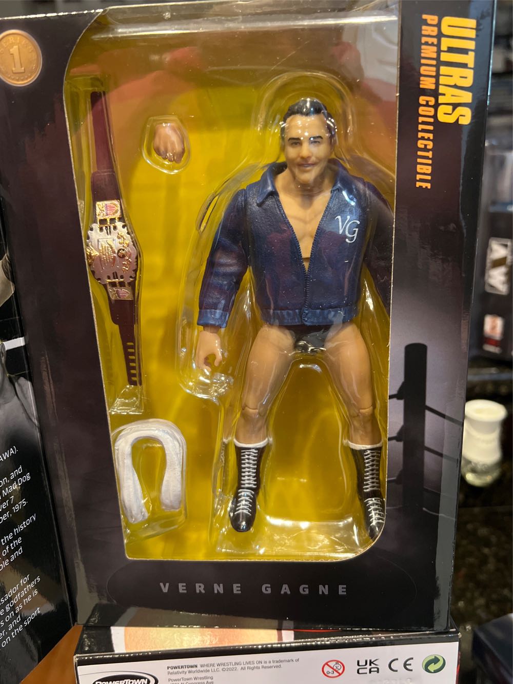 Wrestler Verne Gagne - PowerTown Wrestling - Powertown (Professional Wrestling) action figure collectible [Barcode 860009599901] - Main Image 2