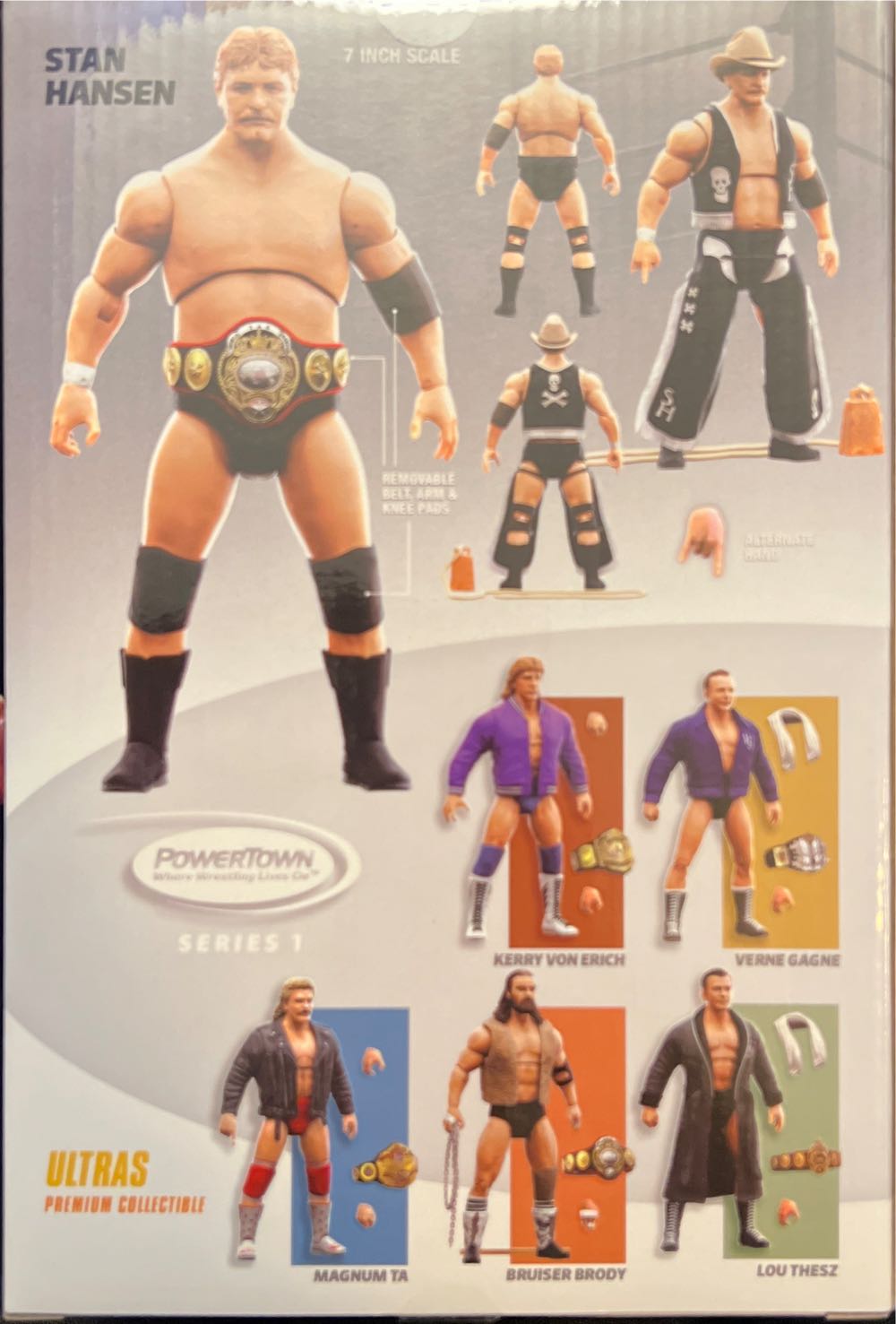 Wrestler Stan Hansen - Powertown (Powertown Wrestling Ultras) action figure collectible [Barcode 860009599949] - Main Image 3