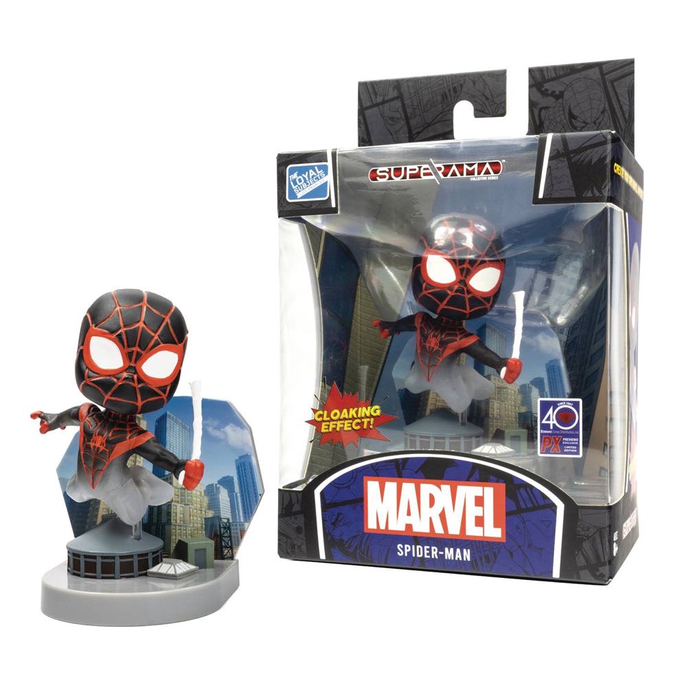 Spider-man: Miles Morales Cloaking Px Marvel Superama Figure Diorama - The Loyal Subjects: Los Angeles (Marvel Spider Man Into The Spiderverse) action figure collectible [Barcode 850039772450] - Main Image 2