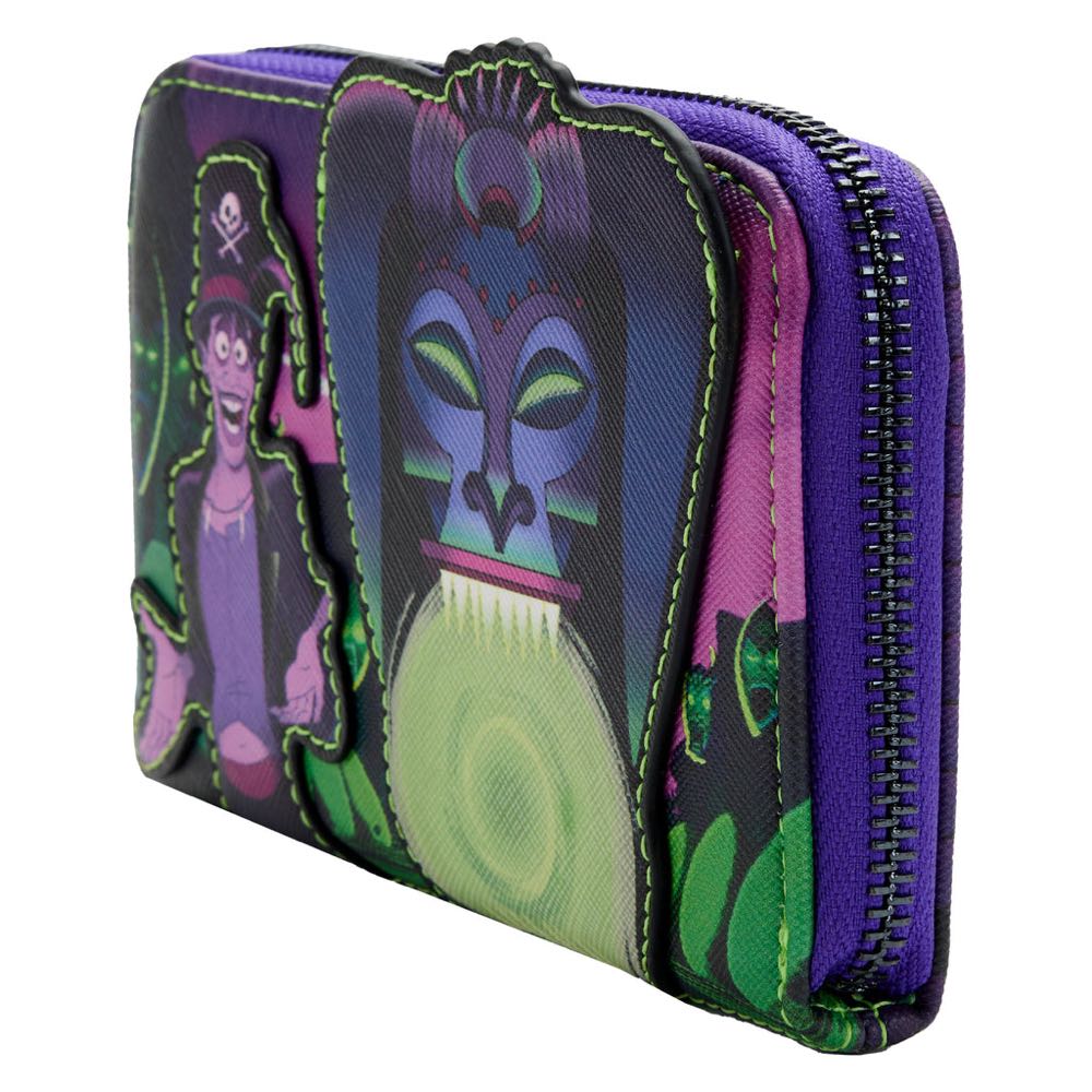 Disney The Princess And The Frog Dr. Facilier Glow In The Dark Zip Around Wallet - Loungefly (Disney Villians) action figure collectible [Barcode 671803408364] - Main Image 2