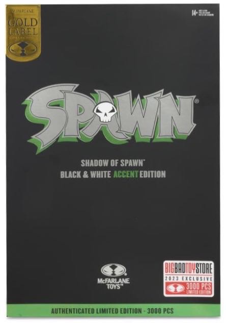 Spawn - Shadow of Spawn B&W Accent Edition - Mcfarlane Toys: Spawn (Spawn) action figure collectible [Barcode 787926901535] - Main Image 2