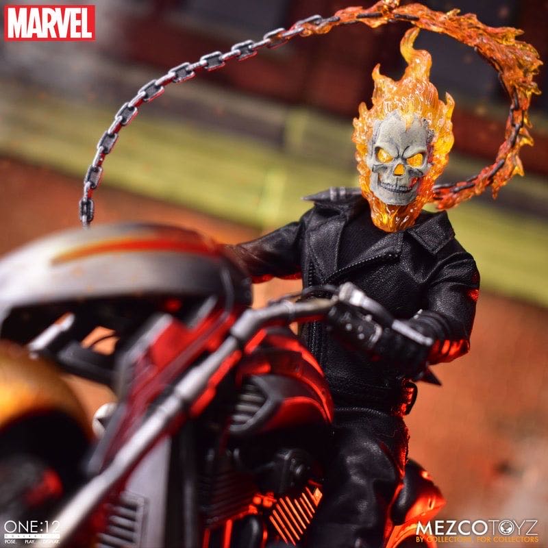 Mezco Marvel Ghost Rider & Hell Cycle - Mezco Toyz (One:12 Collective - Marvel Universe) action figure collectible - Main Image 4