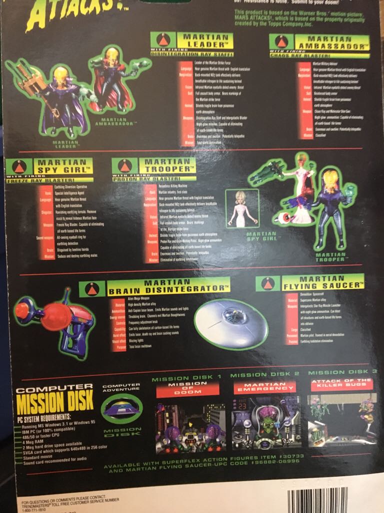 Martian Ambassador - Trendmasters (Mars Attacks) action figure collectible [Barcode 096882075182] - Main Image 2