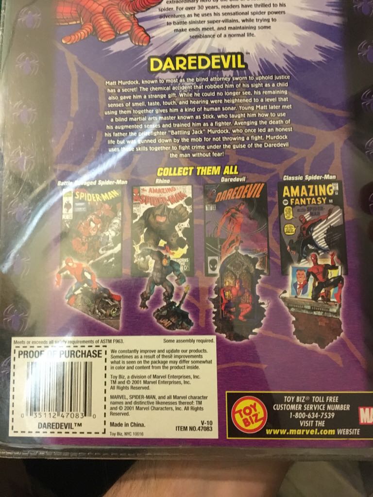 Daredevil Yellow Variant - Spider-Man Classics (Toy Biz) (Spider Man Classics) action figure collectible - Main Image 2