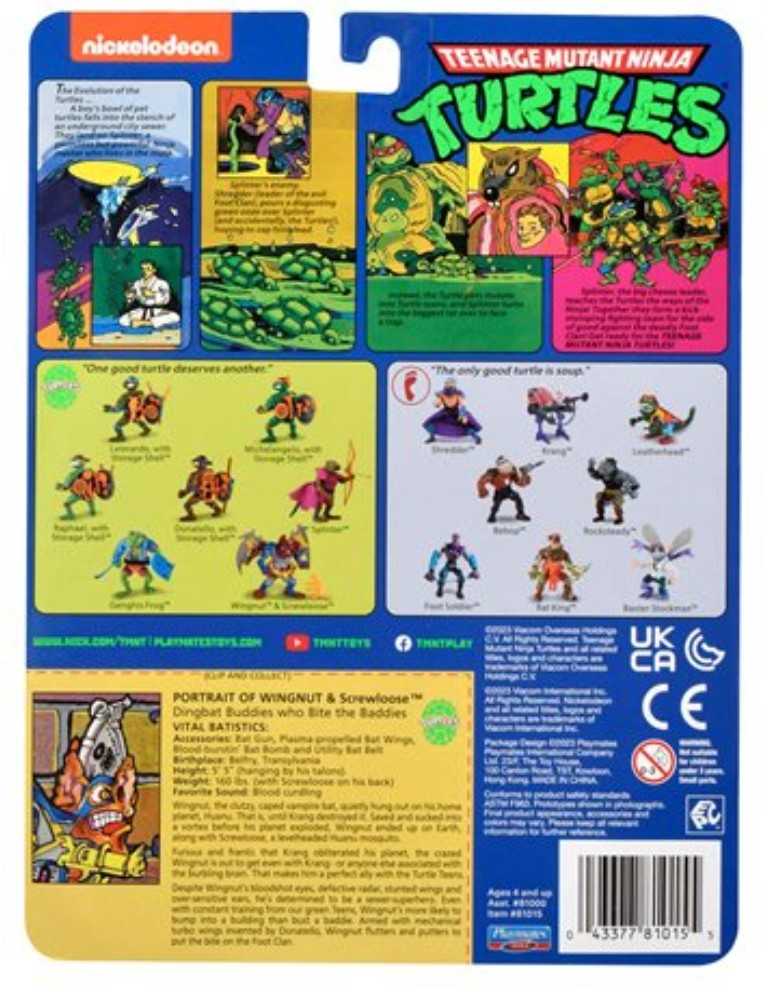 TMNT- Wingnut & Screwloose Reissue - Playmates Toys (TMNT Classic (Reissue)) action figure collectible [Barcode 043377810155] - Main Image 2