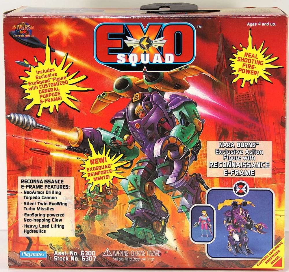 Exo-Squad: Nara Burns with Reconnaissance E-Frame - Playmates (Exo-Squad Series 2) action figure collectible - Main Image 2